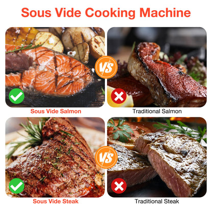 Sous Vide Machine, Sous Vide Cooker 1100W, Immersion Circulator Precisional Cooker with Touch Control, Accurate Temperature, Fast Heating, Time Control, Ultra-quiet, IPX7 Waterproof