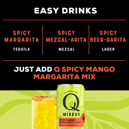 Q Mixers Tonic Water, Premium Cocktail Mixer Made with Real Ingredients, Only 45 Calories per Can, 7.5 Fl oz (Pack of 24)