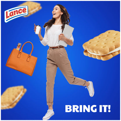 Lance Sandwich Crackers, Captain's Wafer Grilled Cheese, 10 Individual Packs, 6 Sandwiches Each