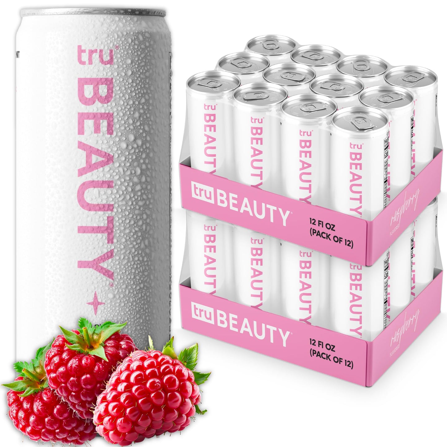 Tru Dream Seltzer, Sleep Aid Calming Drinks with Magnesium, Tart Cherry Fruit Juice Flavored Sparkling Water, Caffeine Free, Kosher, Gluten Free, Vegan, Low Calories, No Sugar Added Beverages, 12oz (Pack of 12)