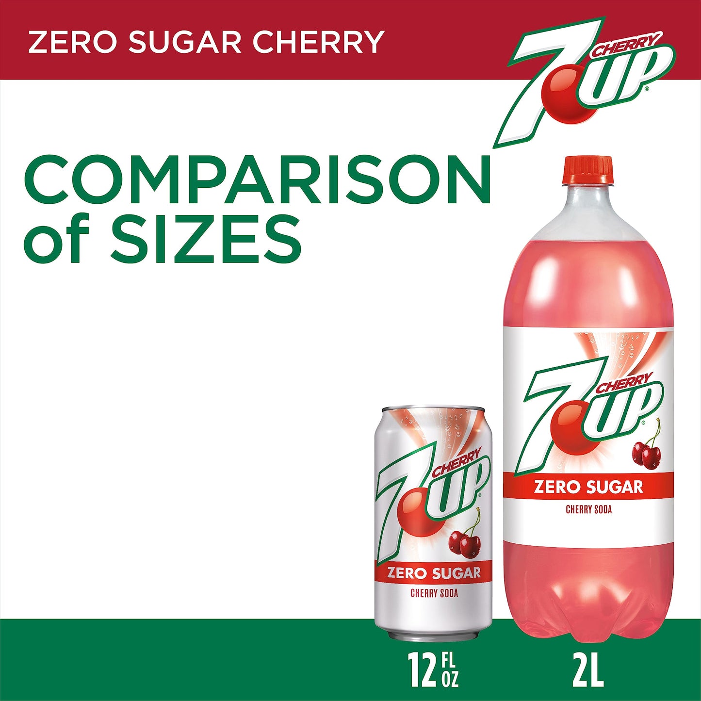 7UP Cherry Zero Sugar Soda, 12 fl oz cans (Pack of 12)