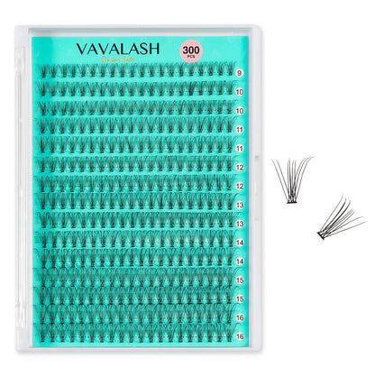 VAVALASH DIY Lash Extension Kit 280 Clusters Individual Lashes Kit 30D 40D 0.07D-10-16mm Lash Clusters, Lash Bond and Seal, Lash Tweezer for DIY Eyelash Extension at Home（Kit-30D+40D-0.07D-10-16MIX）