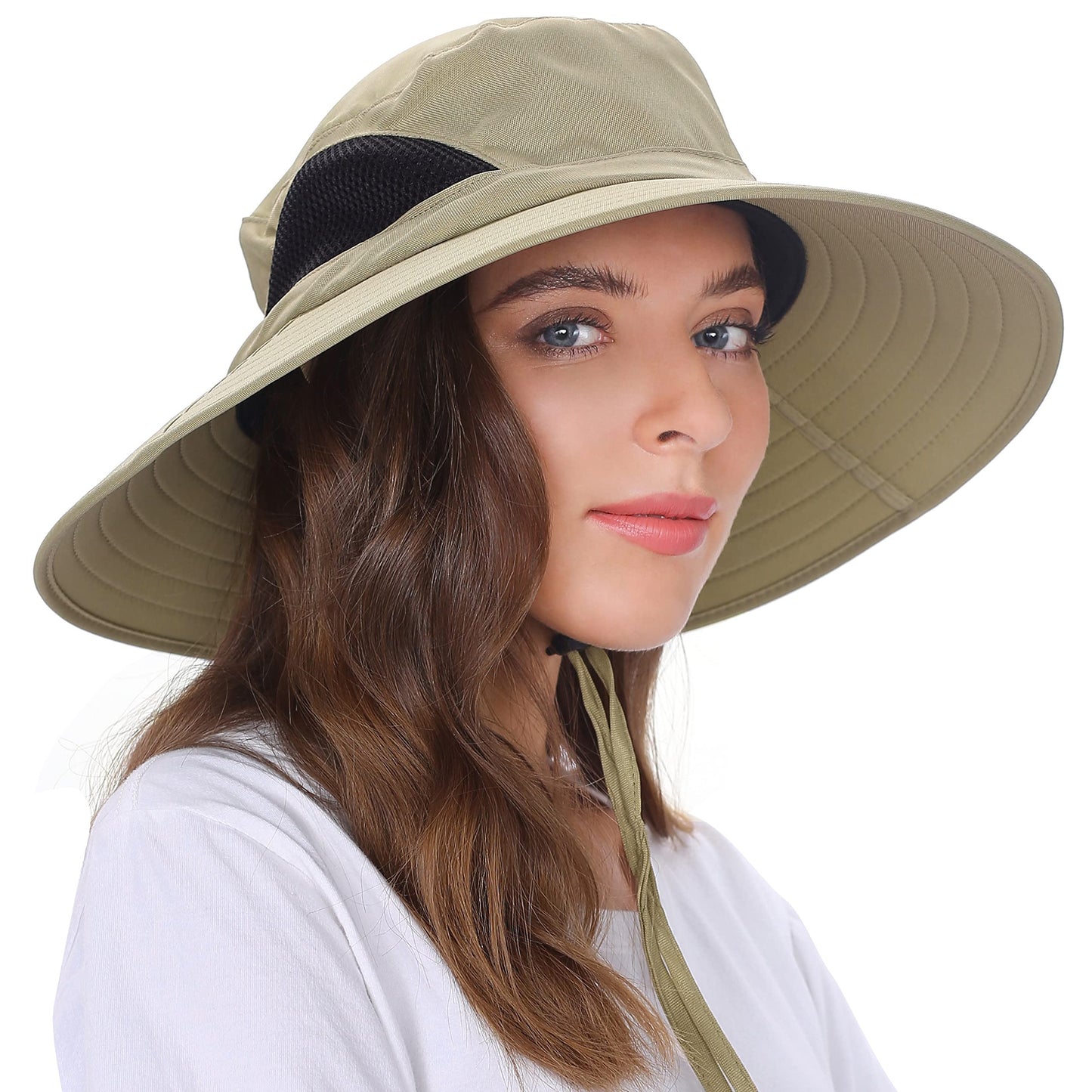 EINSKEY Unisex Sun Hat, Waterproof Wide Brim Bucket Hat Packable Boonie Hat for Fishing Hiking Gardening Safari Beach