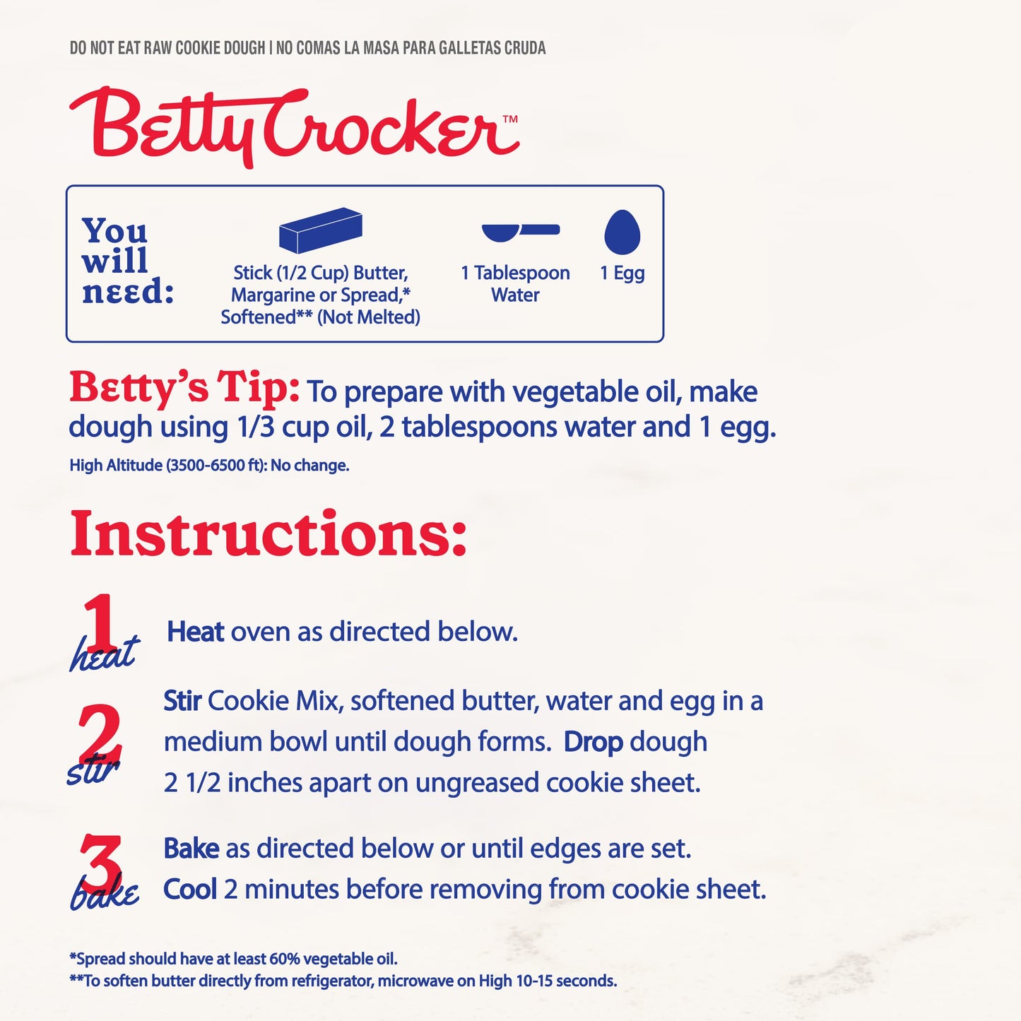 Betty Crocker Peanut Butter Cookie Mix, Makes twelve (12) 2-inch Cookies, 7.2 oz.