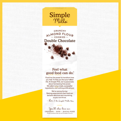 Simple Mills Almond Flour Crunchy Cookies, Chocolate Chip - Gluten Free, Vegan, Healthy Snacks, Made with Organic Coconut Oil, 5.5 Ounce (Pack of 1)