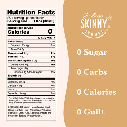 Jordan's Skinny Syrups Sugar Free Coffee Syrup, Vanilla Flavor Drink Mix, Zero Calorie Flavoring for Chai Latte, Protein Shake, Food and More, Gluten Free, Keto Friendly, 25.4 Fl Oz, 2 Pack