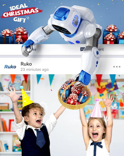 Ruko 1088 Smart Robots for Kids, Large Programmable Interactive RC Robot with Voice Control, APP Control, Present for 4 5 6 7 8 9 Years Old Kids Boys and Girls