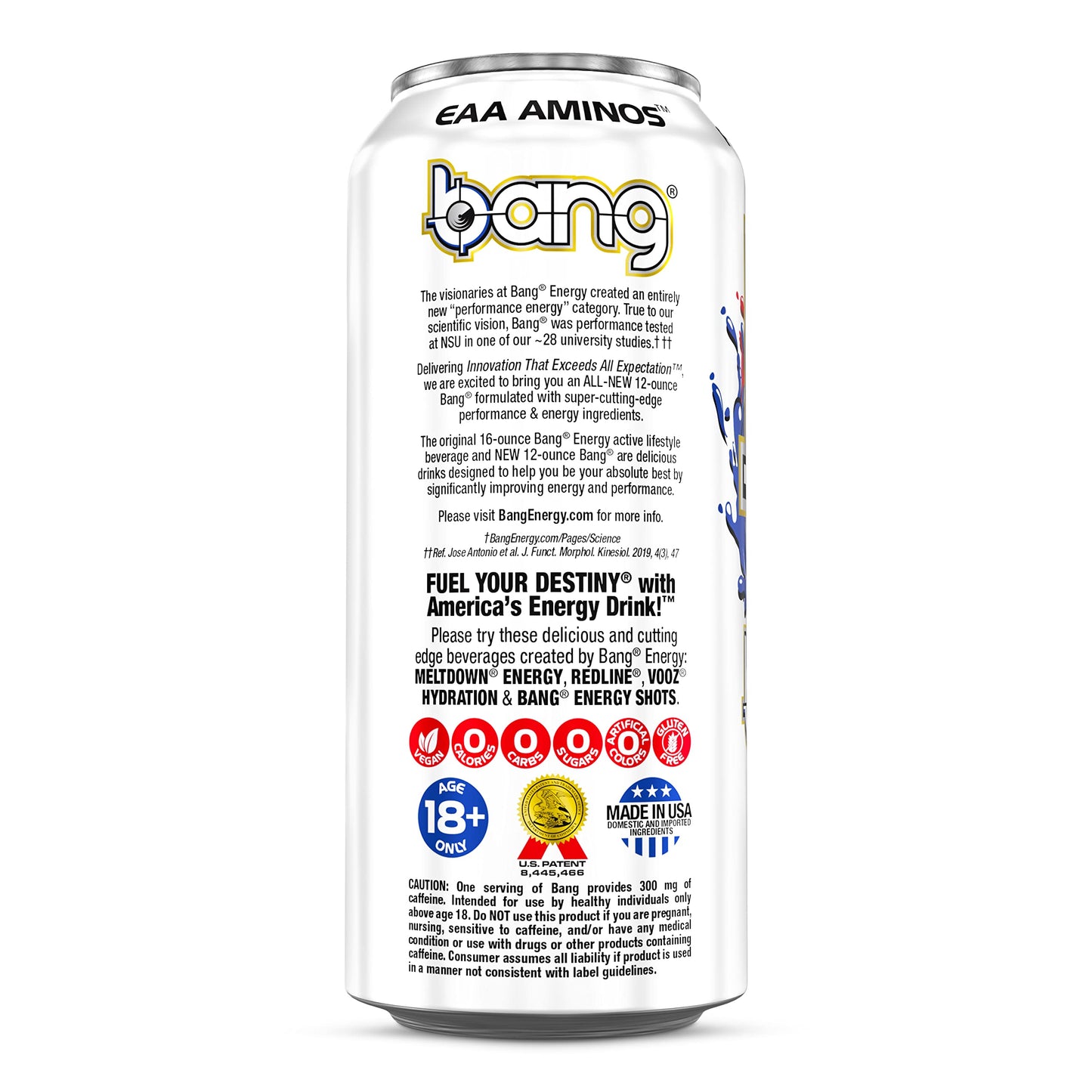 Bang Energy Bangster Berry, Sugar-Free Energy Drink, 16-Ounce (Pack of 12)