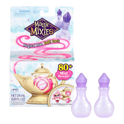 Magic Mixies Magic Genie Lamp with Interactive 8" Blue Plush Toy and 60+ Sounds & Reactions. Unlock a Magic Ring and Reveal a Blue Genie from The Real Misting Lamp. Gifts for Kids, Ages 5+