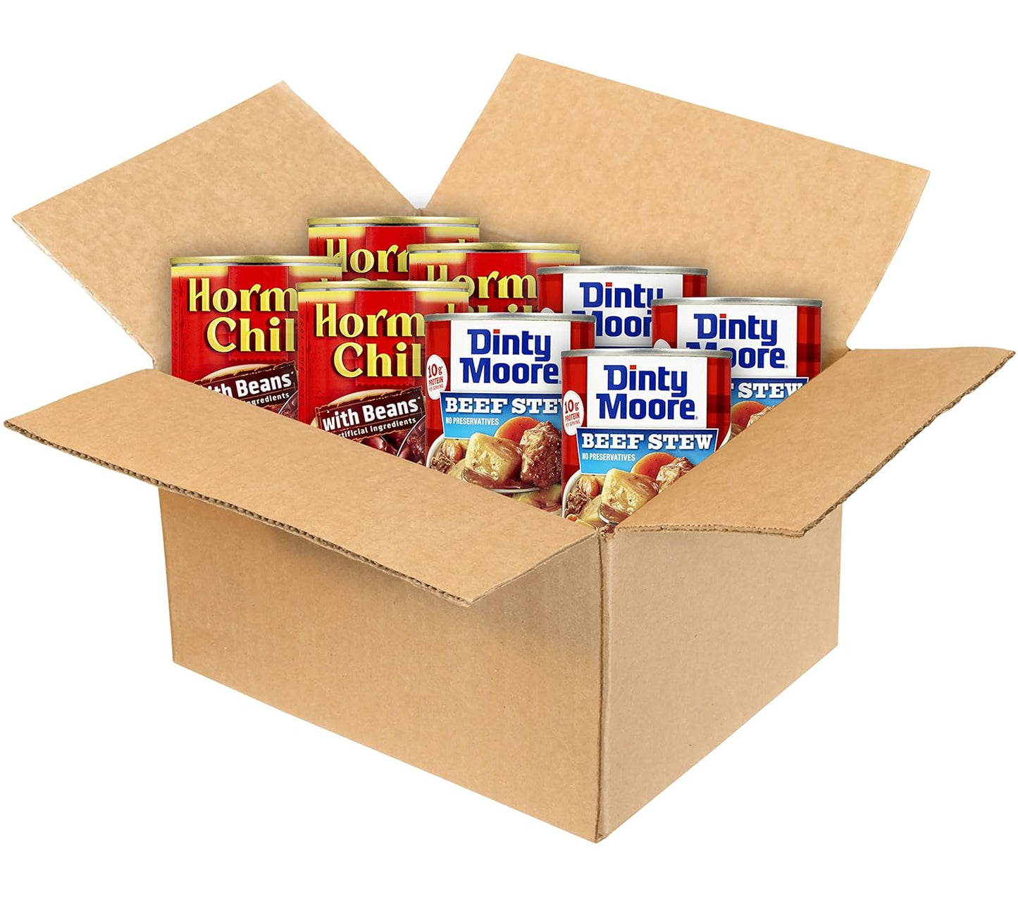 Hormel Chili With Bean & DINTY MOORE Beef Stew Variety Pack, 15 oz. cans (8-pack)