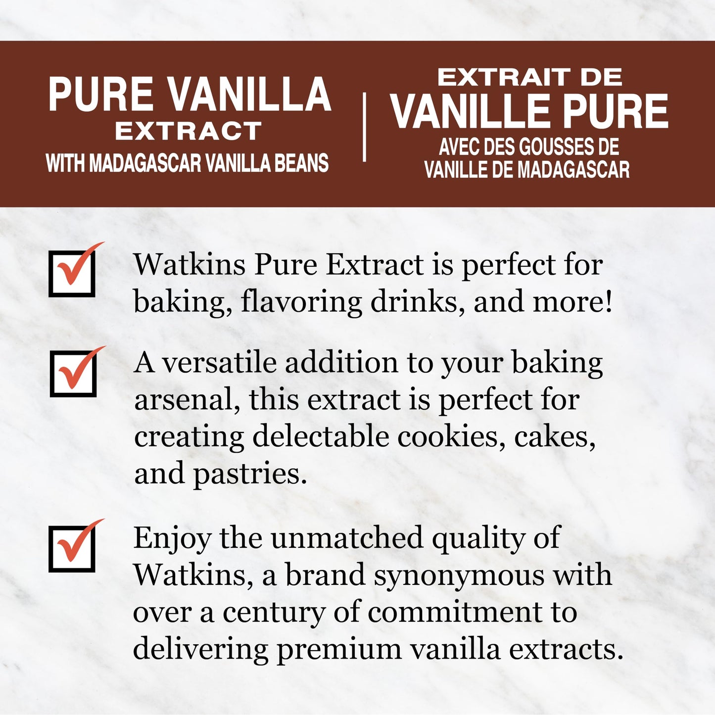 Watkins All Natural Original Gourmet Baking Vanilla, with Pure Vanilla Extract, 11 Fl Oz (Pack of 1) - Packaging May Vary