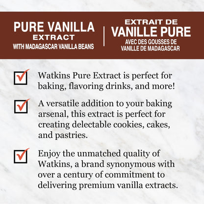 Watkins All Natural Original Gourmet Baking Vanilla, with Pure Vanilla Extract, 11 Fl Oz (Pack of 1) - Packaging May Vary