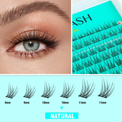 VAVALASH DIY Lash Extension Kit 280 Clusters Individual Lashes Kit 30D 40D 0.07D-10-16mm Lash Clusters, Lash Bond and Seal, Lash Tweezer for DIY Eyelash Extension at Home（Kit-30D+40D-0.07D-10-16MIX）