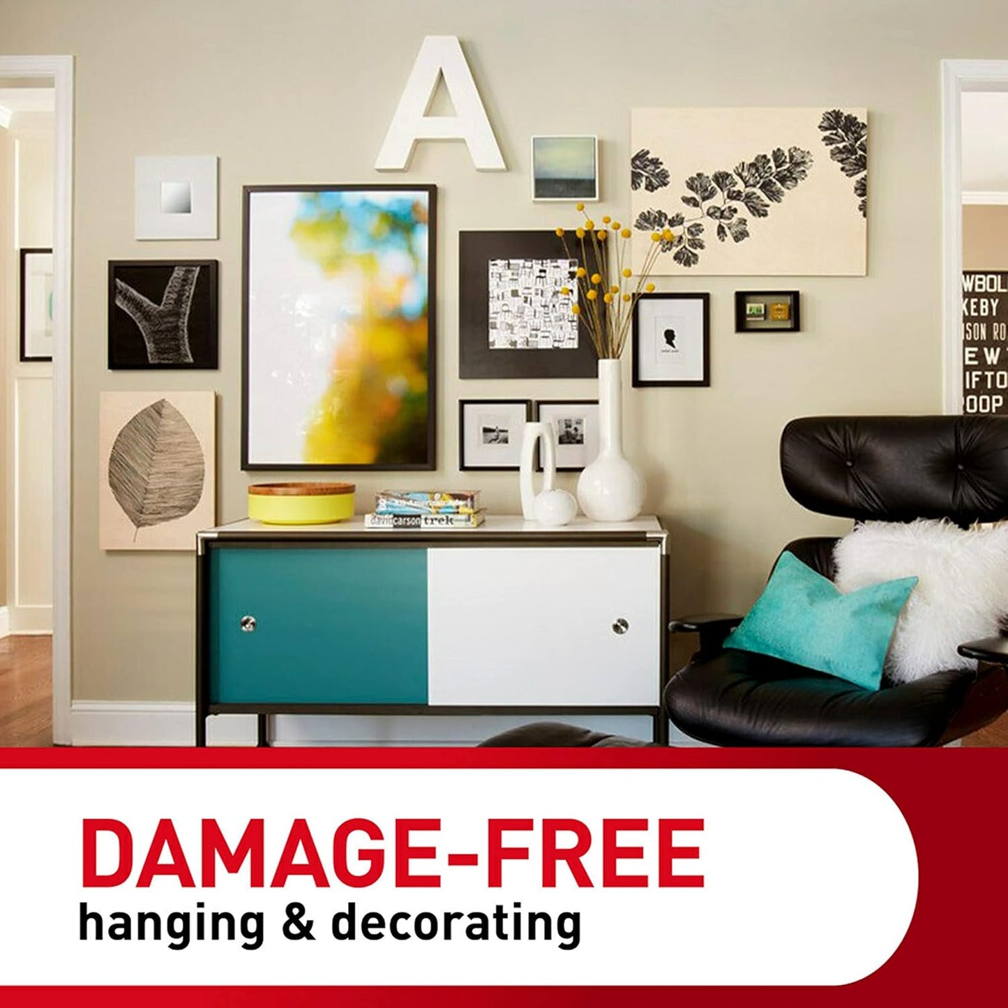 Command Medium Picture Hanging Strips, Damage Free Hanging Picture Hangers, No Tools Wall Hanging Strips for Living Spaces, 16 White Adhesive Strip Pairs(32 Command Strips)