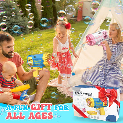 Toys for 3-8 Year Old Boys Girls: 2 Pack Bubble Machine for Kids with Bubble Solution, Gifts for 3 4 5 6 7 8 Years Old Boy Birthday Toy for Kid Toddlers Ages 4-6 Outdoor Wedding Bubbles Wands