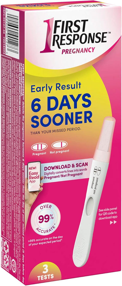 First Response Early Result Pregnancy Test, 3 Count(Pack of 1)(Packaging & Test Design May Vary)