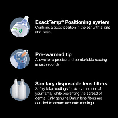 Braun ThermoScan 5 Ear thermometer | ExacTemp Stability Indicator | Digital Display | Baby and infant friendly | No. 1 Brand recommended by pediatricians1 | IRT6500