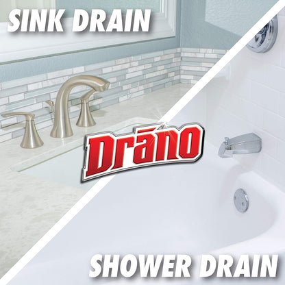 Drano Max Gel Drain Clog Remover and Cleaner for Shower or Sink Drains, Unclogs and Removes Hair, Soap Scum, Blockages, 32 oz