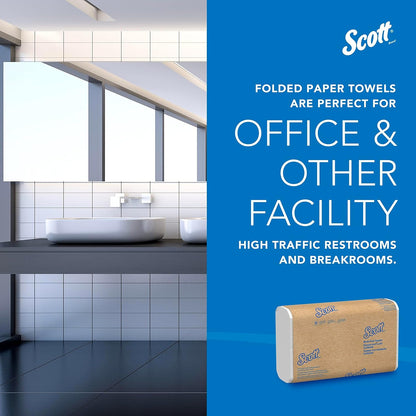 Scott® Multifold Paper Towels (01840), with Absorbency Pockets™, 9.2" x 9.4" sheets, White, Compact Case for Easy Storage, (250 Sheets/Pack, 16 Packs/Case, 4,000 Sheets/Case)