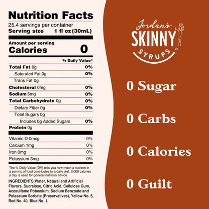 Jordan's Skinny Syrups Sugar Free Coffee Syrup, Vanilla Flavor Drink Mix, Zero Calorie Flavoring for Chai Latte, Protein Shake, Food and More, Gluten Free, Keto Friendly, 25.4 Fl Oz, 2 Pack