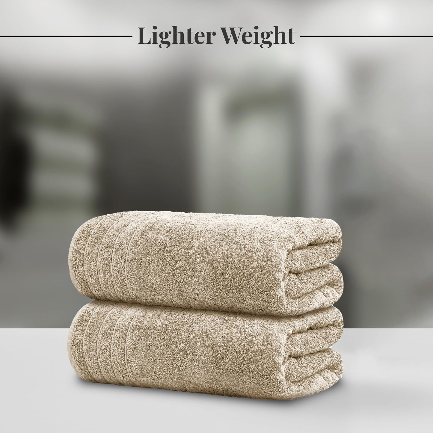 Tens Towels Large Bath Towels, 100% Cotton, 30 x 60 Inches Extra Large Bath Towels, Lighter Weight, Quicker to Dry, Super Absorbent, Perfect Bathroom Towels (Pack of 4)