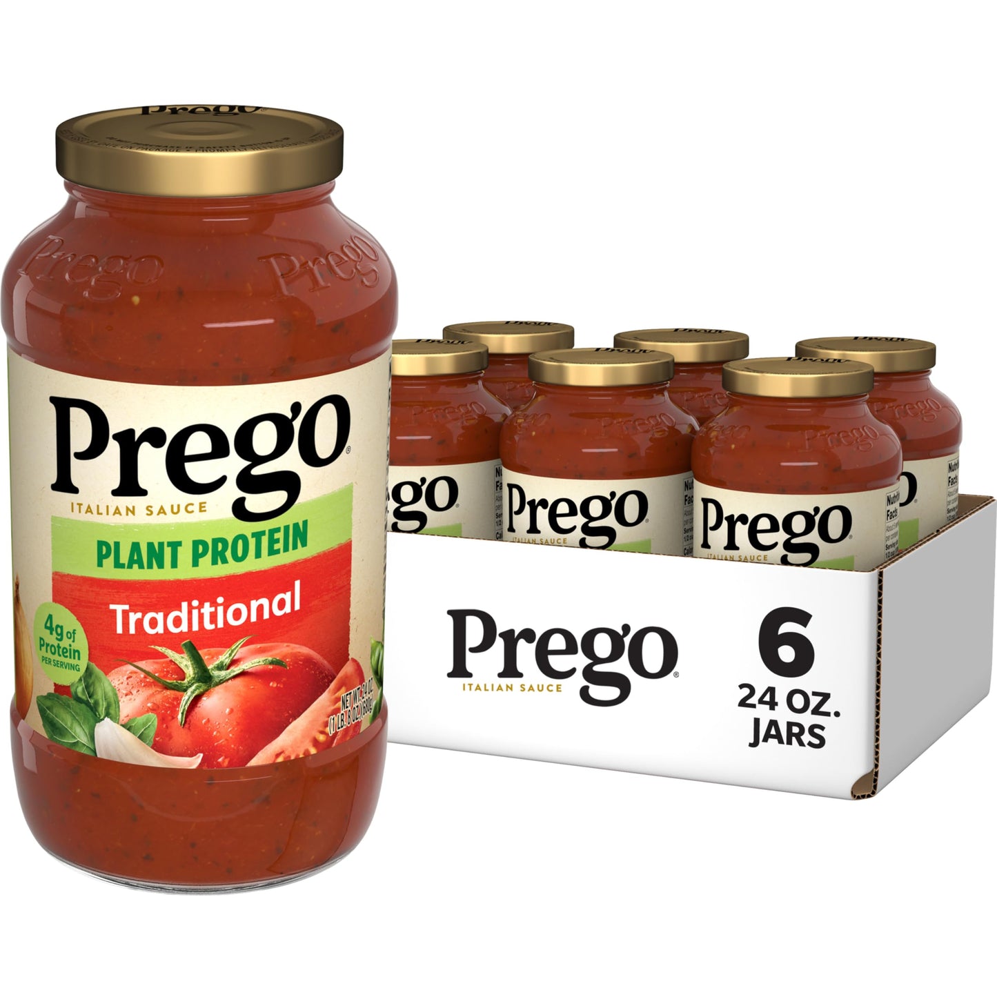 Prego Chunky Tomato with Garlic and Onion Pasta Sauce, 24 Oz Jar