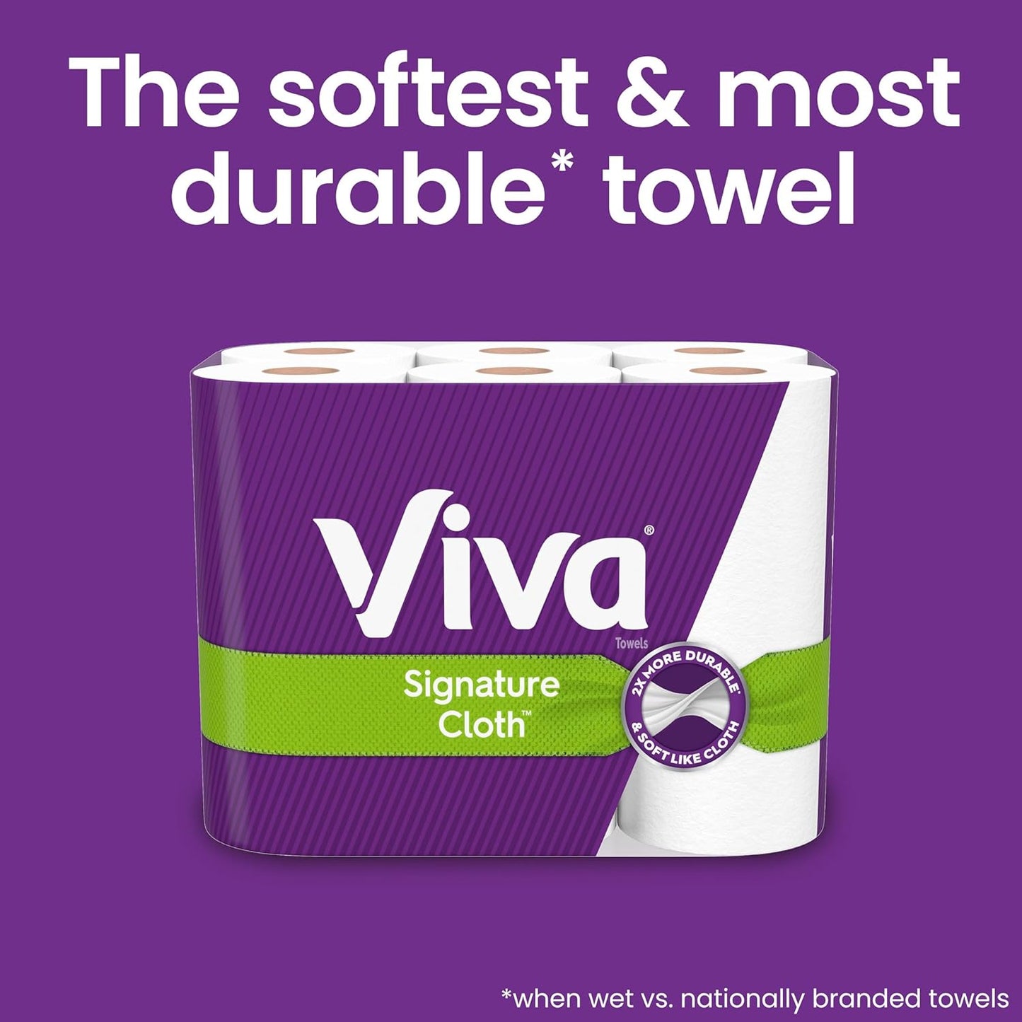 Viva Signature Cloth Paper Towels, 12 Triple Rolls, 141 Sheets per Roll