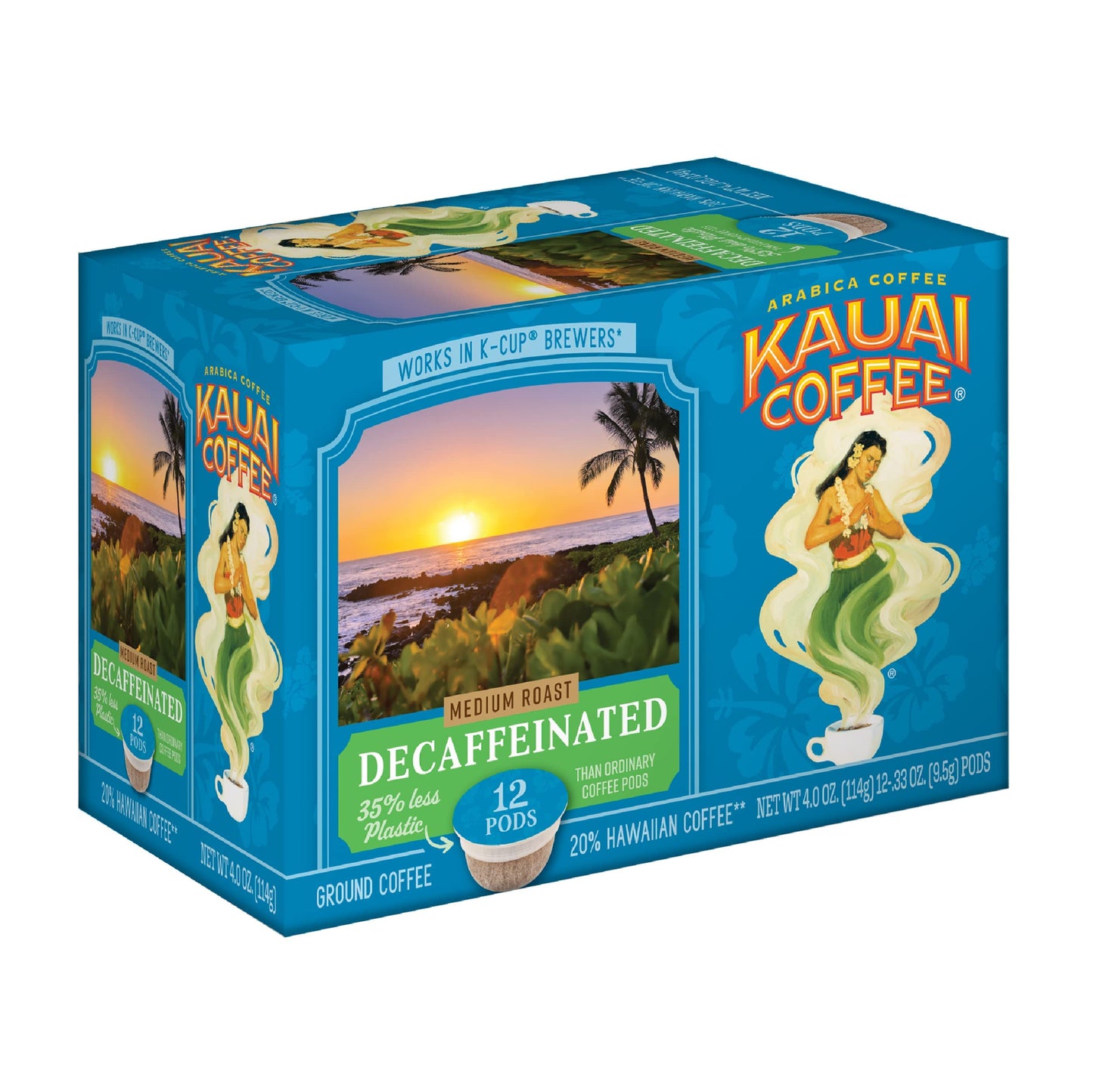 Kauai Coffee Na Pali Coast Dark Roast - Compatible with Keurig Pods K-Cup Brewers (1 Pack of 24 Single-Serve Cups)