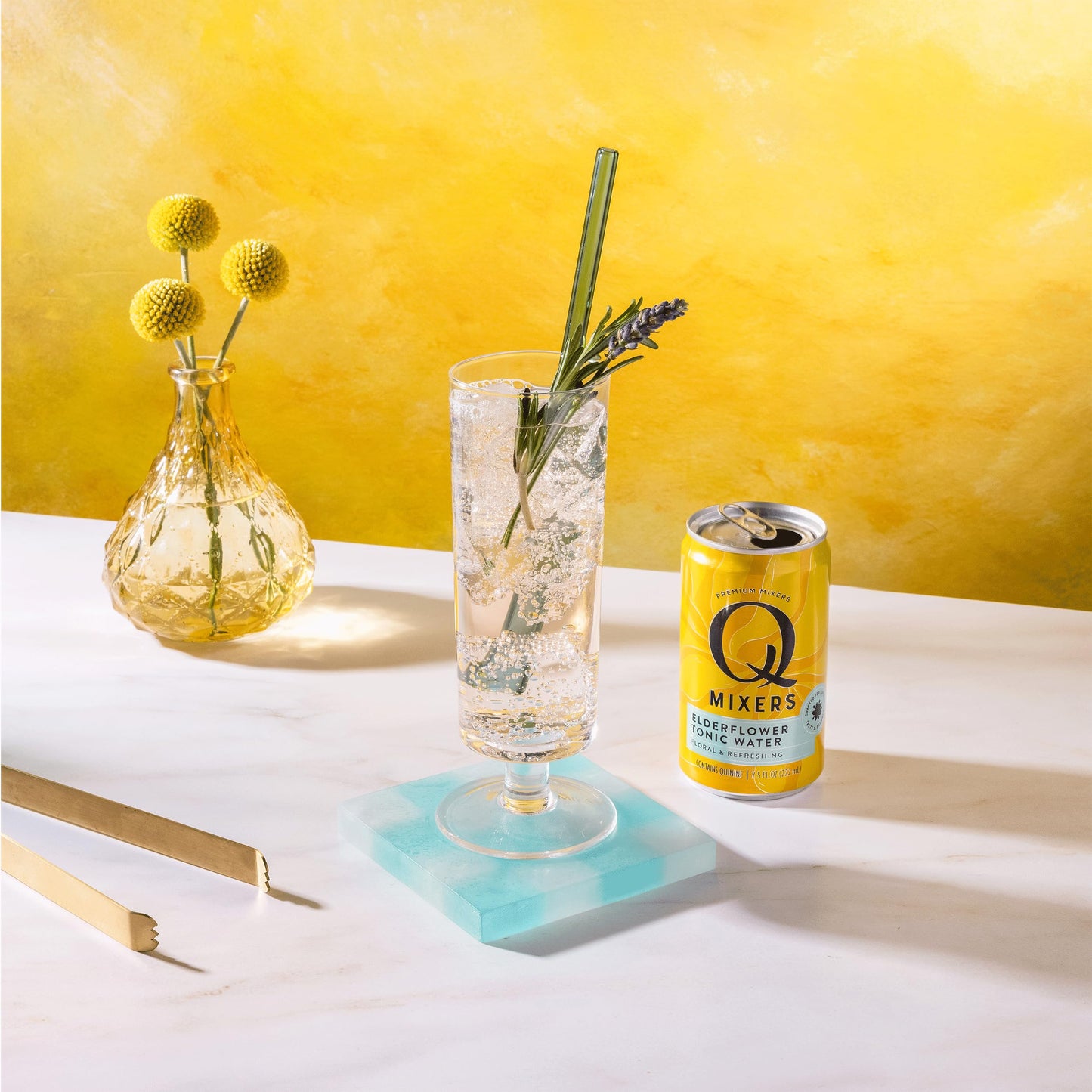 Q Mixers Tonic Water, Premium Cocktail Mixer Made with Real Ingredients, Only 45 Calories per Can, 7.5 Fl oz (Pack of 24)