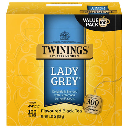 Twinings English Breakfast Black Tea, 100 Individually Wrapped Tea Bags, Smooth, Flavourful, Robust, Caffeinated, Enjoy Hot or Iced