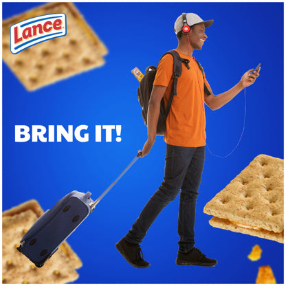 Lance Sandwich Crackers, Captain's Wafer Grilled Cheese, 10 Individual Packs, 6 Sandwiches Each