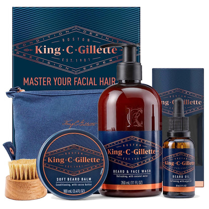 King C. Gillette Soft Beard Balm, Deep Conditioning with Cocoa Butter, Argan Oil and Shea Butter