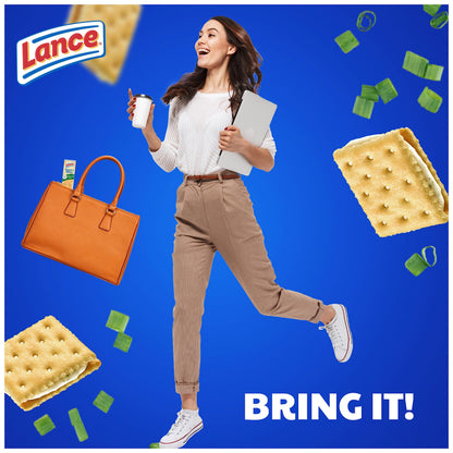 Lance Sandwich Crackers, Captain's Wafer Grilled Cheese, 10 Individual Packs, 6 Sandwiches Each