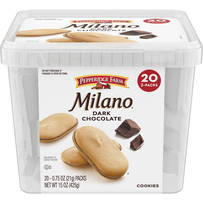 Pepperidge Farm Milano Milk Chocolate Cookies, 6 OZ Bag (15 Cookies)