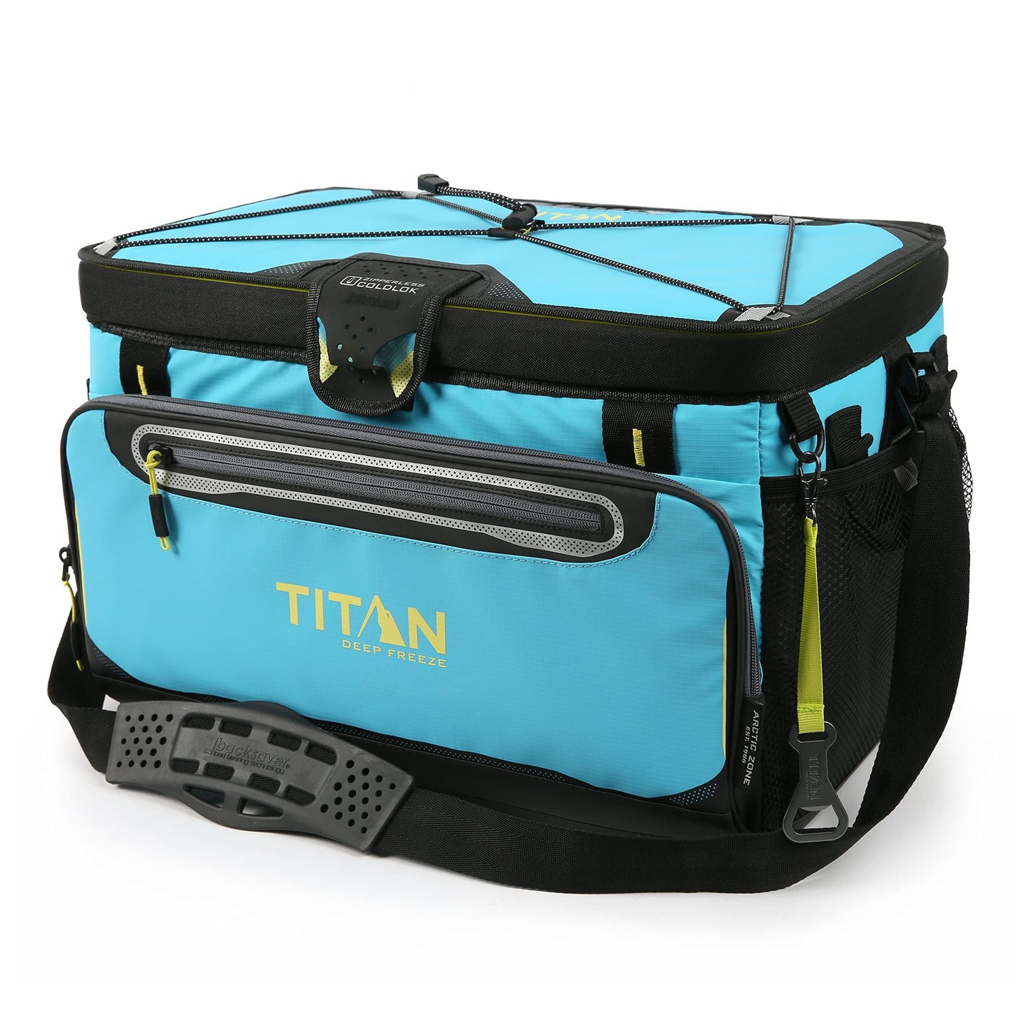 Titan Deep Freeze Cooler Zipperless Hardbody Cooler - Deep Freeze Insulation, HardBody Liner, and SmartShelf