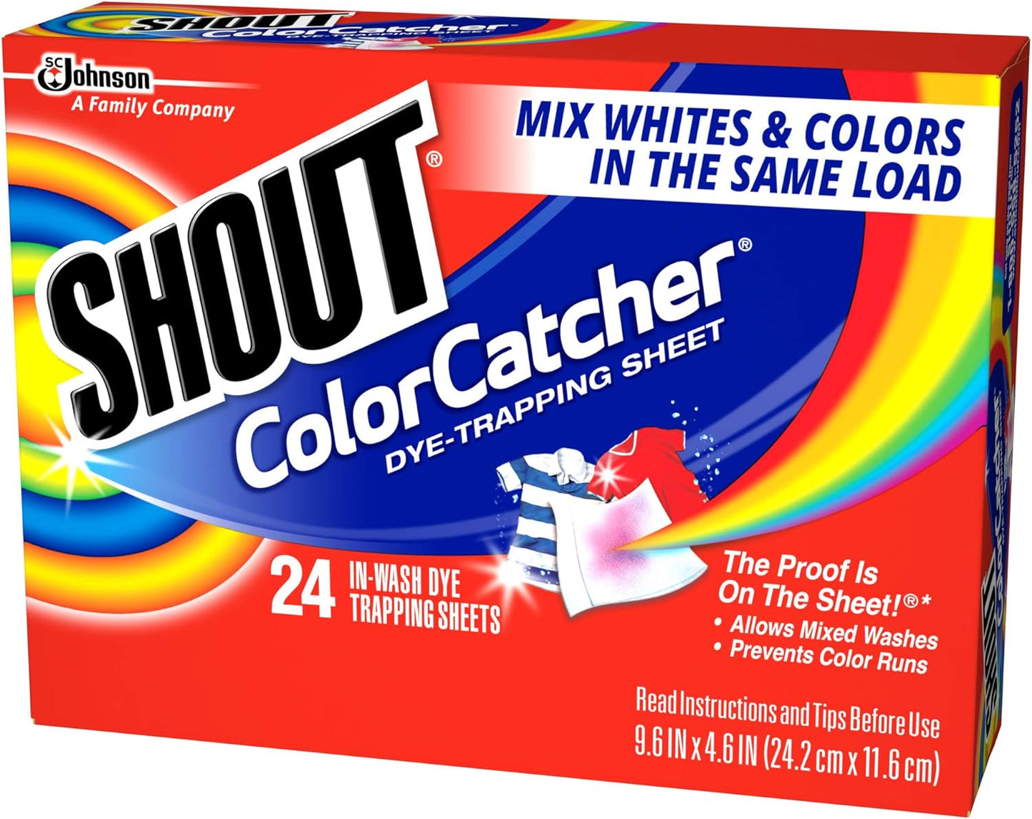 SHOUT Color Catcher, Dye-Trapping Sheets, 24 Sheets