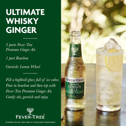 Fever Tree Ginger Beer - Premium Quality Mixer - Refreshing Beverage for Cocktails & Mocktails. Naturally Sourced Ingredients, No Artificial Sweeteners or Colors - 150 ML Cans - Pack of 24