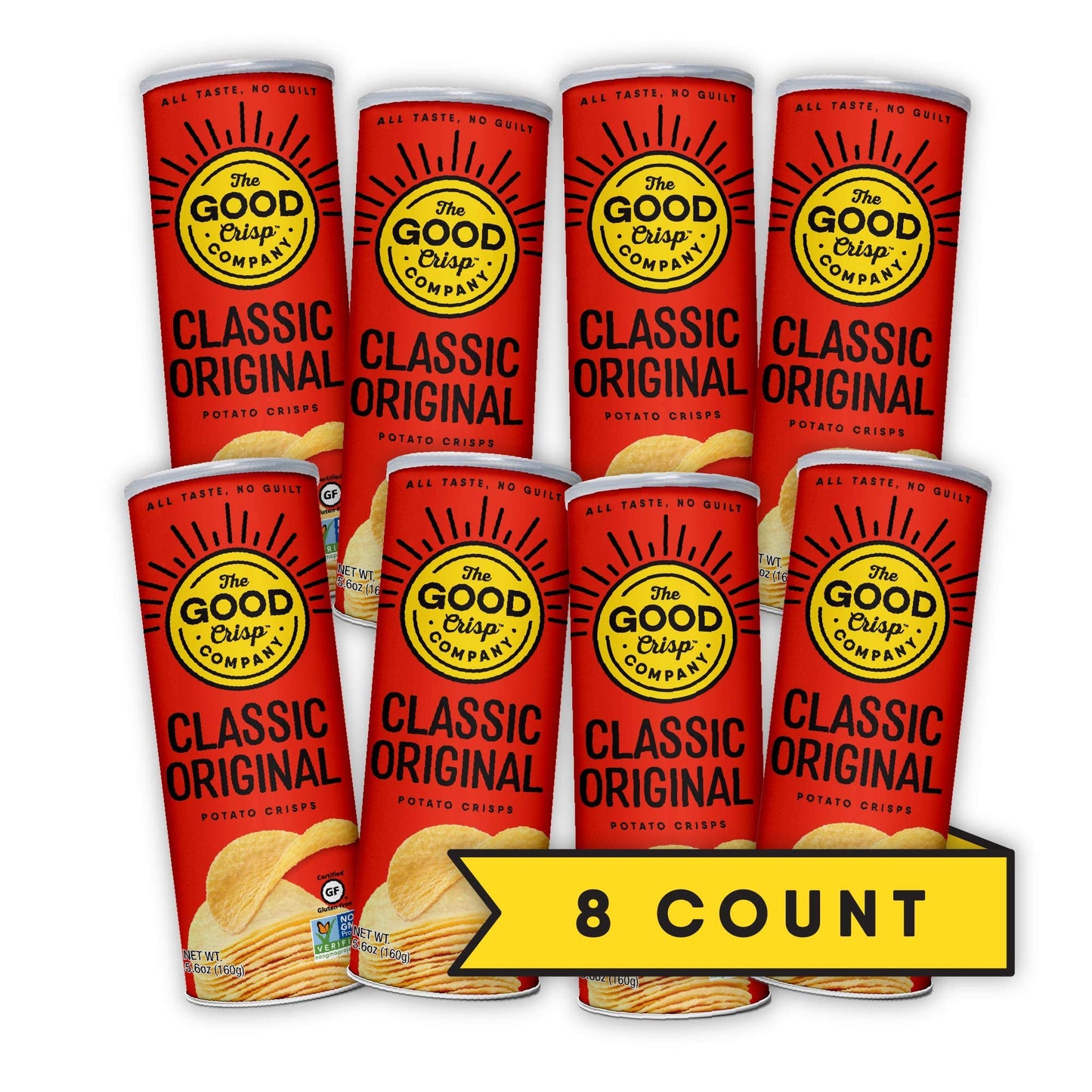 The Good Crisp Company, Good Crisps Minis (Original, 1.6 Ounce, Pack of 12) Non-GMO, Allergen Friendly, Potato Chip Snack Pack, Gluten Free Snacks