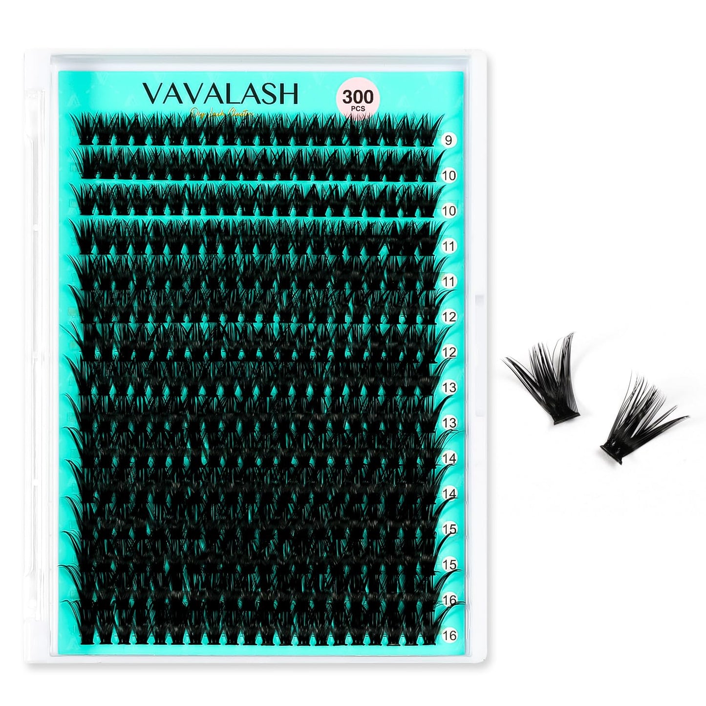 VAVALASH DIY Lash Extension Kit 280 Clusters Individual Lashes Kit 30D 40D 0.07D-10-16mm Lash Clusters, Lash Bond and Seal, Lash Tweezer for DIY Eyelash Extension at Home（Kit-30D+40D-0.07D-10-16MIX）