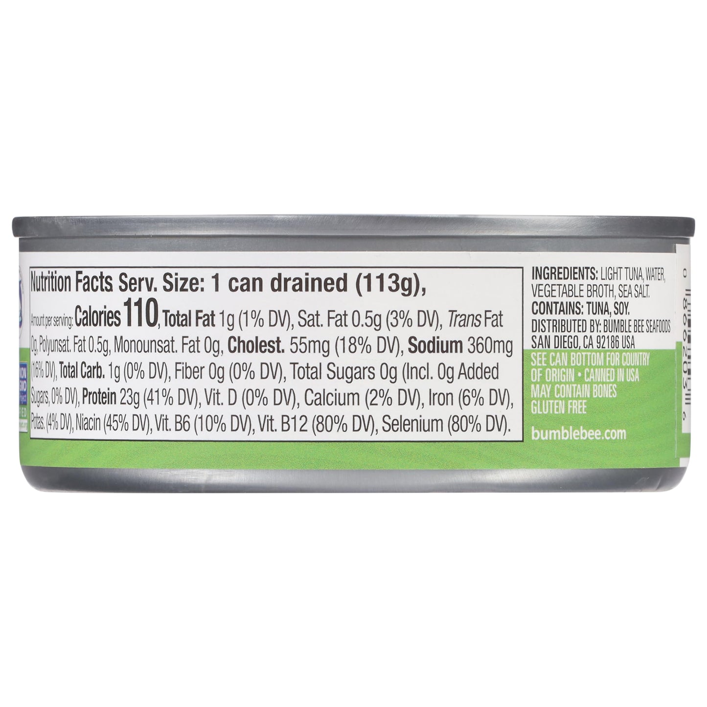 Bumble Bee Chunk Light Tuna In Water, 5 oz Cans (Pack of 24) - Wild Caught Skipjack Tuna - 23g Protein Per Serving - MSC Certified Sustainable Seafood, Non-GMO, Gluten Free, Kosher