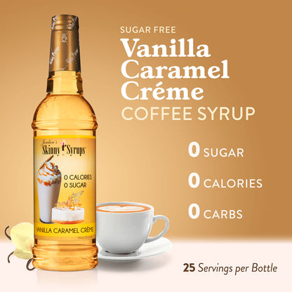 Jordan's Skinny Syrups Sugar Free Coffee Syrup, Vanilla Flavor Drink Mix, Zero Calorie Flavoring for Chai Latte, Protein Shake, Food and More, Gluten Free, Keto Friendly, 25.4 Fl Oz, 2 Pack