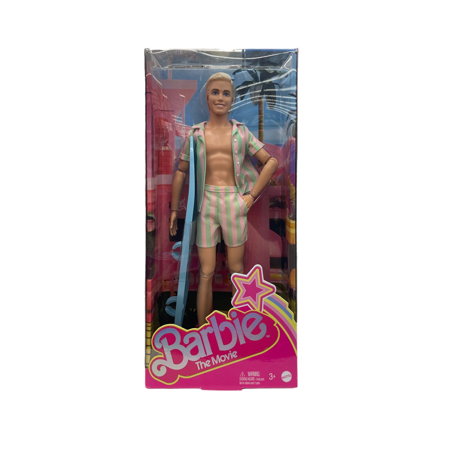 Barbie The Movie Ken Doll, Beach Striped Pastel