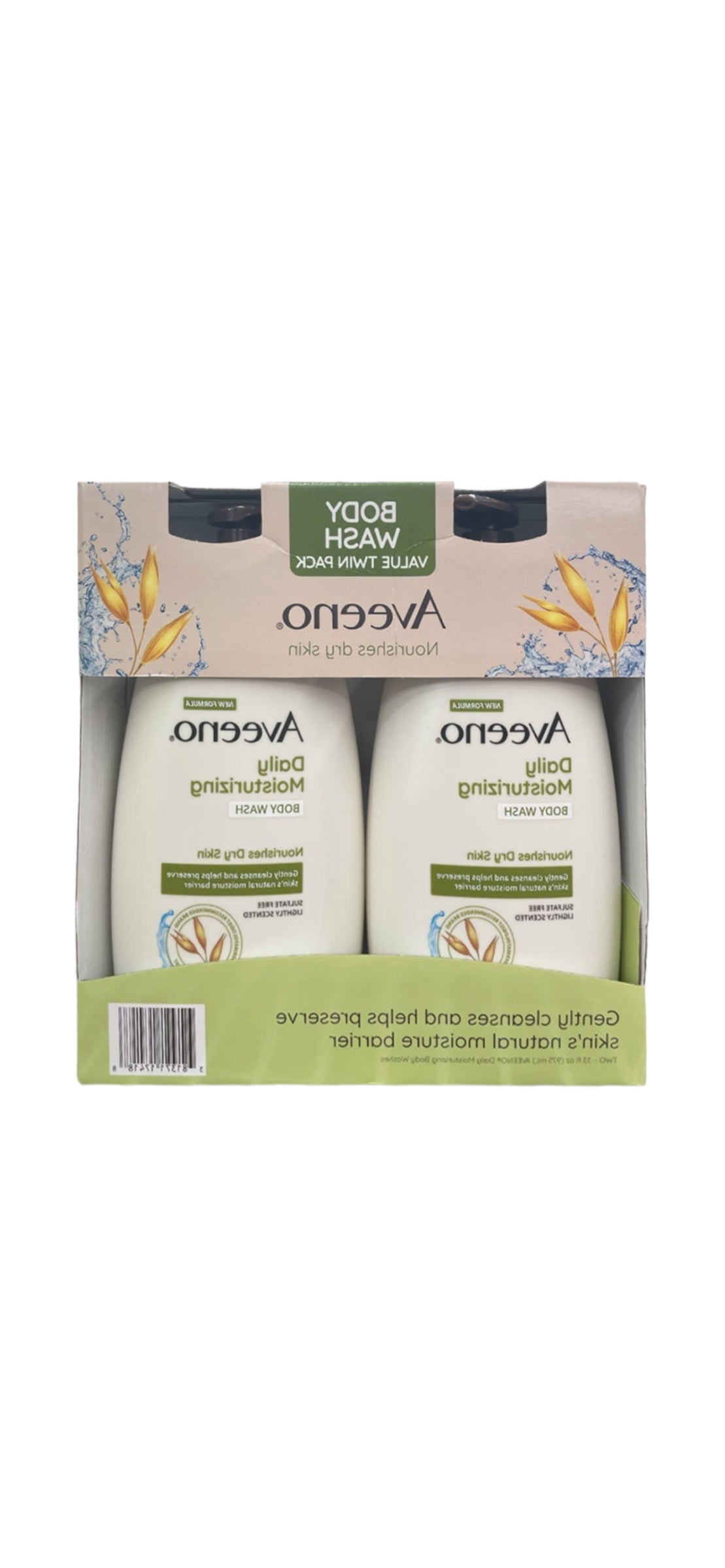 Aveeno Daily Moisturizing Body Wash Nourishes Dry Skin, 33 oz (2 Pack)