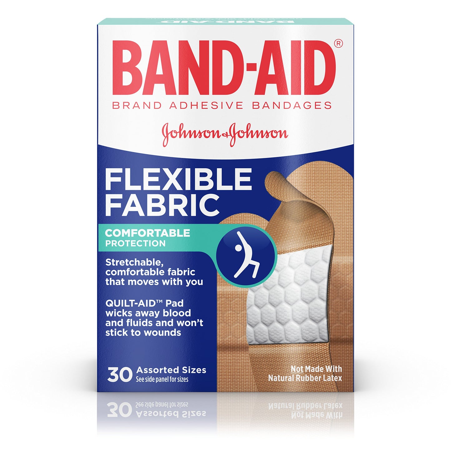 Band-Aid Brand Flexible Fabric Adhesive Bandages for Wound Care and First Aid, All One Size, 100 Count