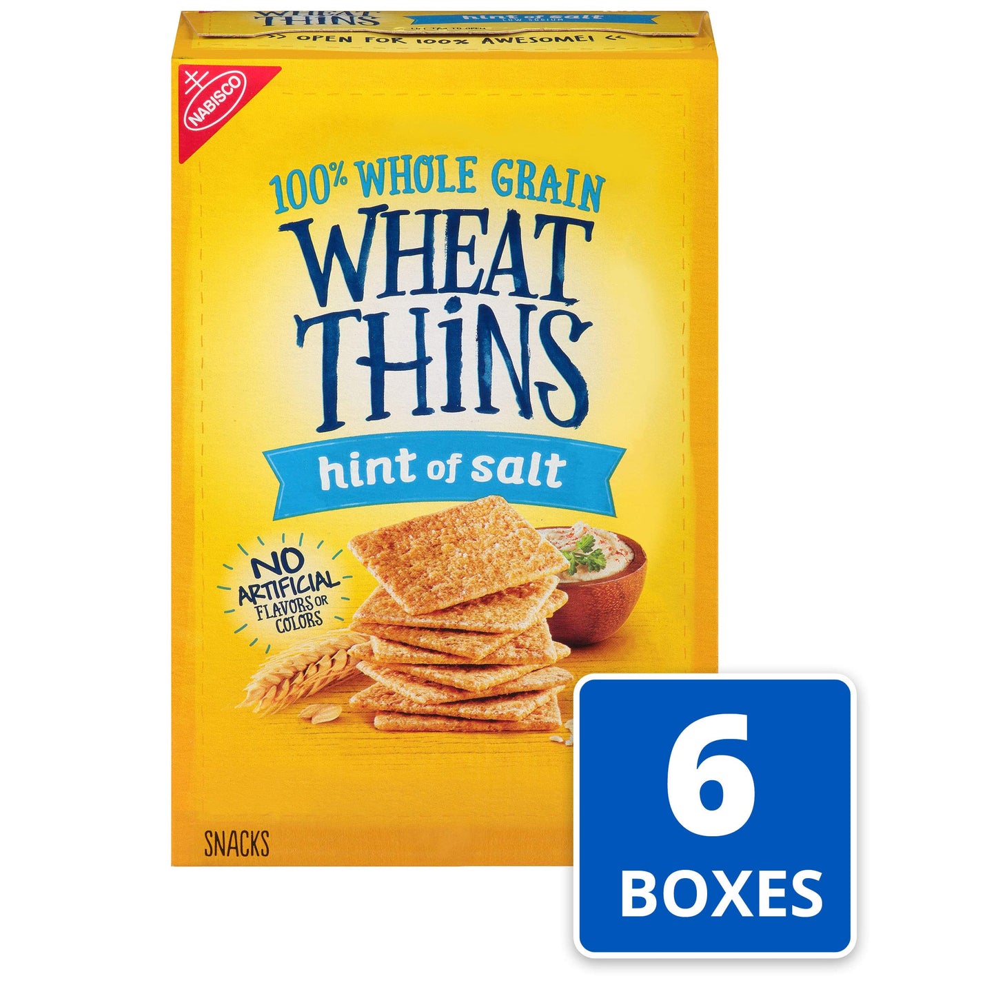 Wheat Thins Original Whole Grain Wheat Crackers, Party Size, 20 oz Box