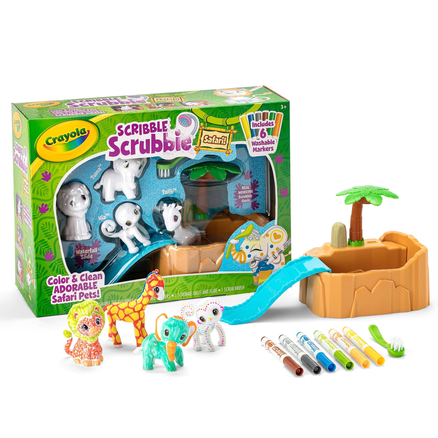 Crayola Scribble Scrubbie Pets Tub Set, Washable Pet Care Toy, Animal Toys for Girls & Boys, Preschool Toy, Gifts for Kids, 3+