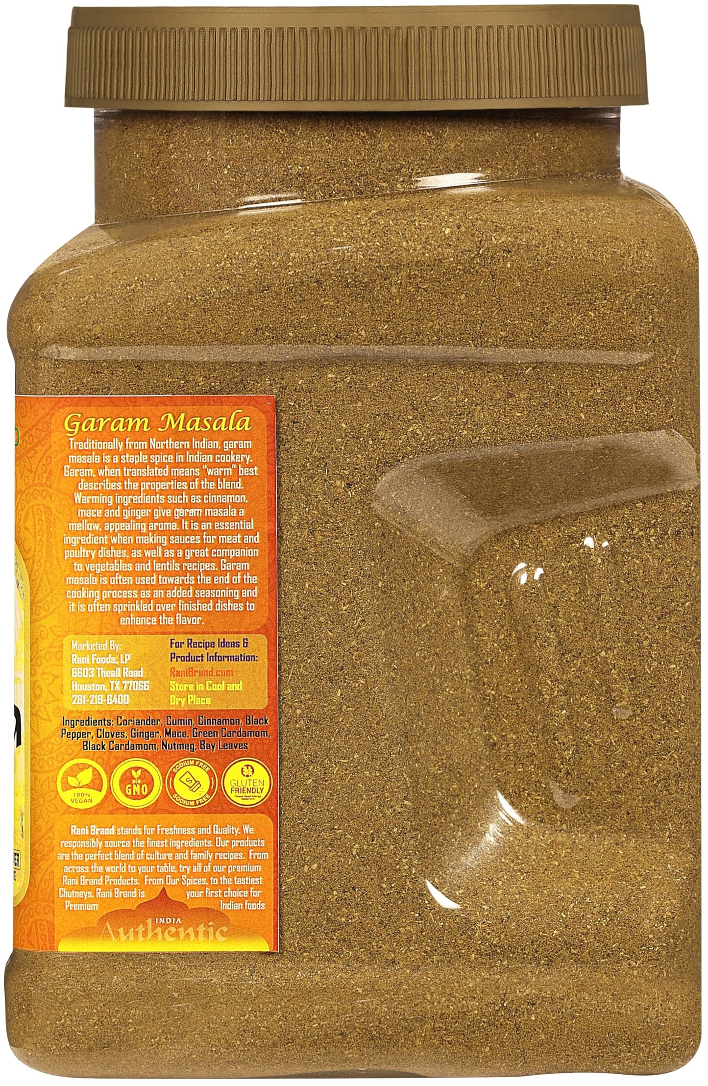 Rani Garam Masala Indian 11-Spice Blend 3oz (85g) PET Jar ~ All Natural, Salt-Free | Vegan | No Colors | Gluten Friendly | NON-GMO| Kosher | Indian Origin