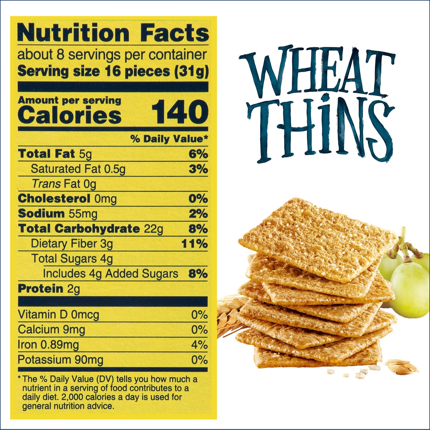 Wheat Thins Original Whole Grain Wheat Crackers, Party Size, 20 oz Box