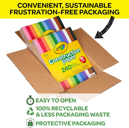 Crayola Construction Paper - 480ct (2pck), Bulk School Supplies For Kids, Classroom Supplies, Art Paper for Arts & Crafts