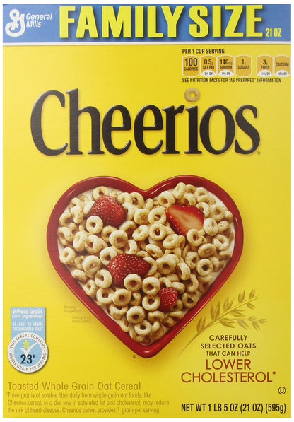 Honey Nut Cheerios Heart Healthy Cereal Cup, 1.8 OZ Single Serve Cereal Cup (Pack of 12)